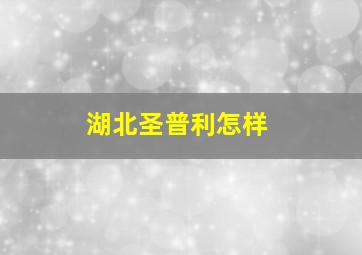 湖北圣普利怎样