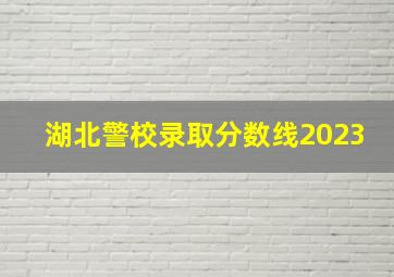 湖北警校录取分数线2023