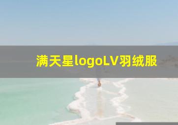 满天星logoLV羽绒服