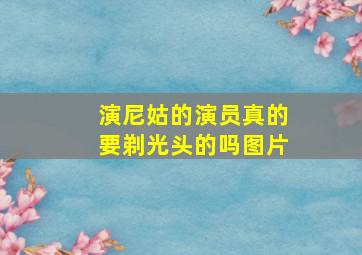 演尼姑的演员真的要剃光头的吗图片