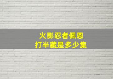 火影忍者佩恩打半藏是多少集