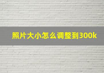 照片大小怎么调整到300k