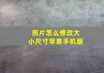 照片怎么修改大小尺寸苹果手机版