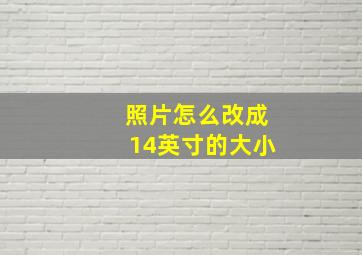 照片怎么改成14英寸的大小