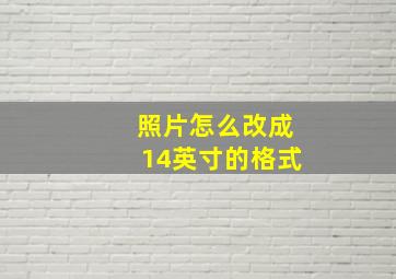 照片怎么改成14英寸的格式