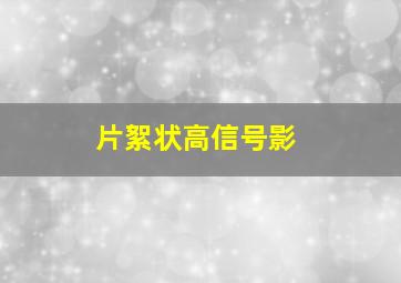 片絮状高信号影