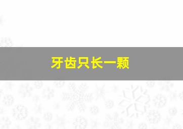 牙齿只长一颗