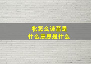 牝怎么读音是什么意思是什么