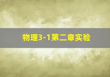 物理3-1第二章实验