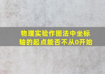 物理实验作图法中坐标轴的起点能否不从0开始