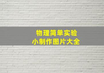 物理简单实验小制作图片大全