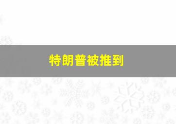 特朗普被推到