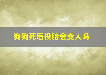 狗狗死后投胎会变人吗