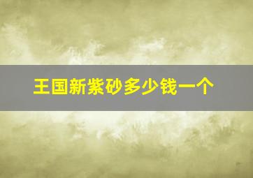 王国新紫砂多少钱一个