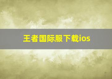 王者国际服下载ios