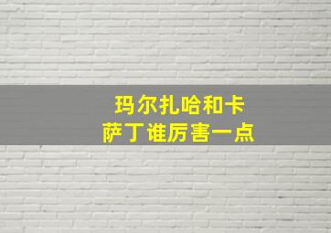 玛尔扎哈和卡萨丁谁厉害一点