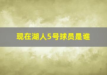 现在湖人5号球员是谁