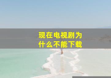 现在电视剧为什么不能下载