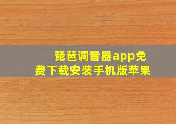 琵琶调音器app免费下载安装手机版苹果