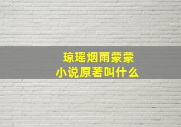 琼瑶烟雨蒙蒙小说原著叫什么