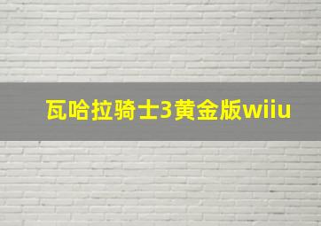 瓦哈拉骑士3黄金版wiiu