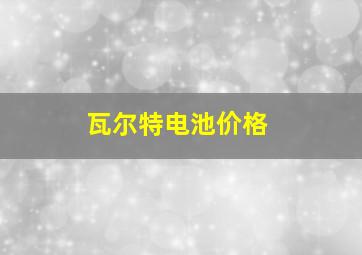 瓦尔特电池价格