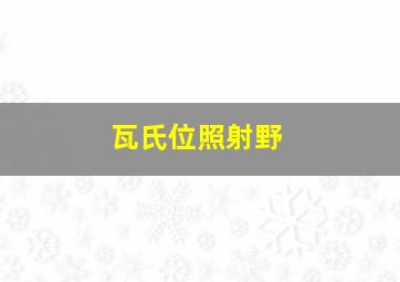 瓦氏位照射野