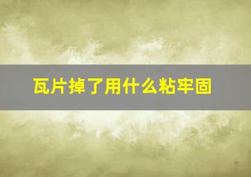 瓦片掉了用什么粘牢固