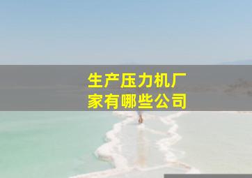 生产压力机厂家有哪些公司