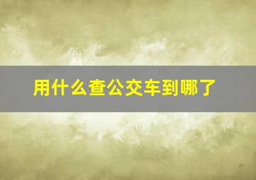 用什么查公交车到哪了