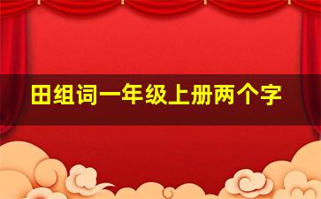 田组词一年级上册两个字