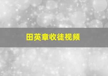 田英章收徒视频