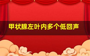 甲状腺左叶内多个低回声