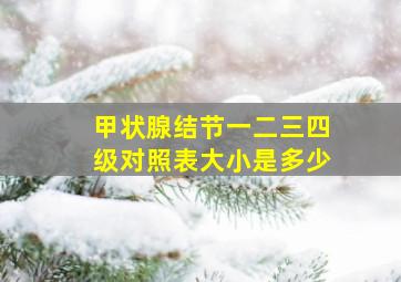 甲状腺结节一二三四级对照表大小是多少