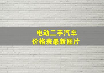 电动二手汽车价格表最新图片