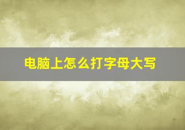 电脑上怎么打字母大写