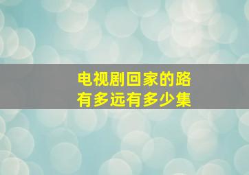 电视剧回家的路有多远有多少集