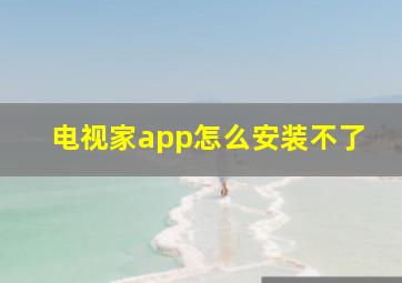 电视家app怎么安装不了