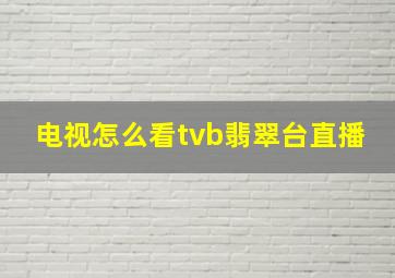 电视怎么看tvb翡翠台直播