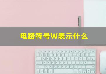 电路符号W表示什么