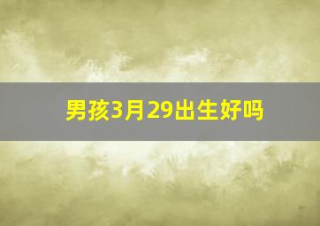 男孩3月29出生好吗