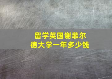 留学英国谢菲尔德大学一年多少钱