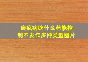 癫疯病吃什么药能控制不发作多种类型图片