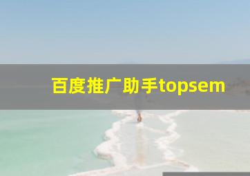 百度推广助手topsem