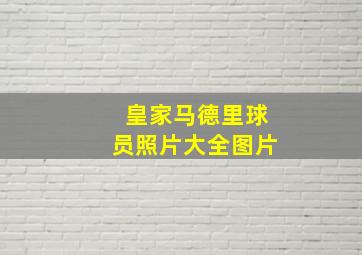 皇家马德里球员照片大全图片