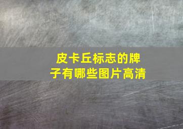 皮卡丘标志的牌子有哪些图片高清