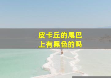 皮卡丘的尾巴上有黑色的吗