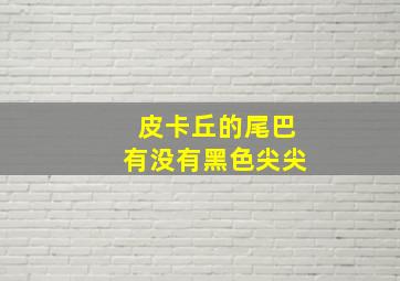 皮卡丘的尾巴有没有黑色尖尖