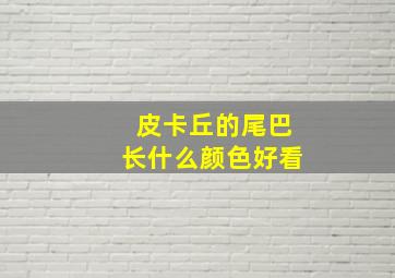 皮卡丘的尾巴长什么颜色好看