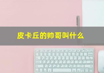 皮卡丘的帅哥叫什么